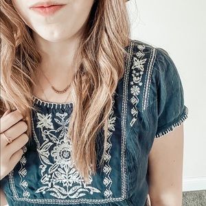 Boho Embroidered Blouse